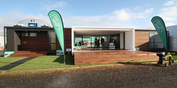 Keith Hay's 143sq m Horizon model was transported to Mystery Creek Fieldays as one unit.