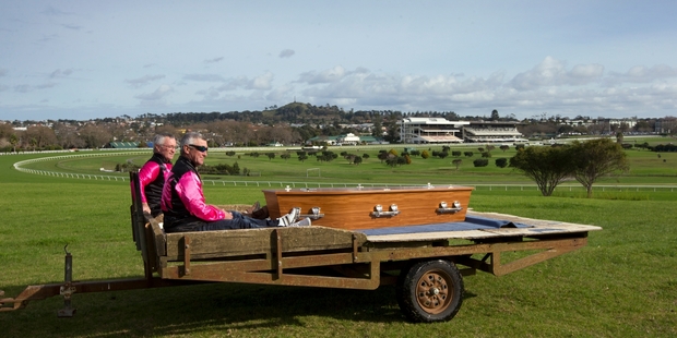 Wayne and Paul Hillis' father, Brian, was famous for jumps races like the Great Northern Steeplechase. Photo / Brett Phibbs
