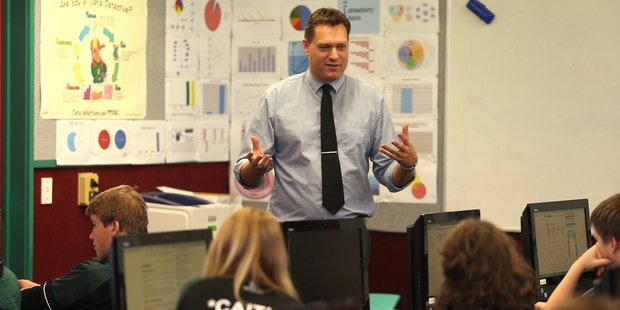 Otumoetai College teacher Mike Shadbolt finds teaching teens maths fulfilling. Photo/John Borren
