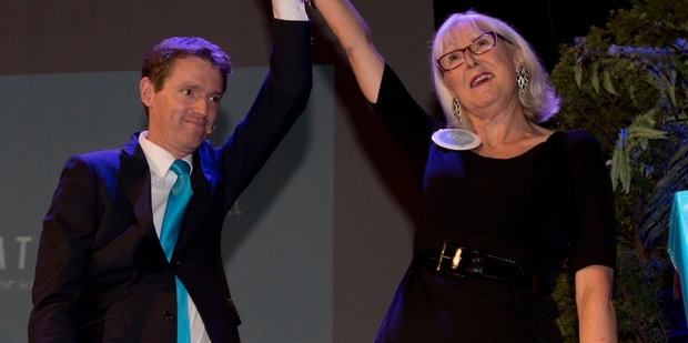 Colin Craig and Christine Rankin. Photo / NZ Herald