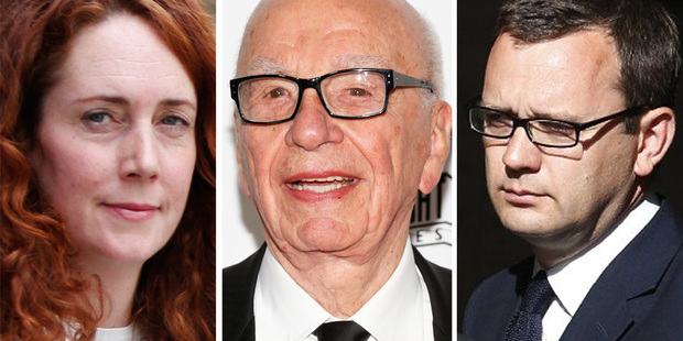Rupert Murdoch may be interviewed by British police, after Rebekah Brooks was cleared of all charges and Andy Coulson was convicted in the phone hacking trial. Photos / AP, Getty
