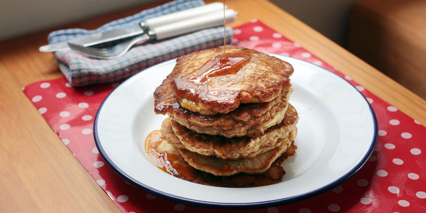 Pancakes don't need any sugar added if you plan to serve with syrup. Photo / Doug Sherring