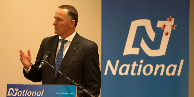 Prime Minister John Key speaks to the National Party Central North Island Conference in Hamilton. Photo / Alan Gibson