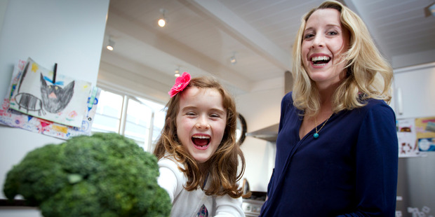 6-year-old Lea Chapman with mother Sarah Chapman at their home. Lea is asthmatic, but her mum is keen to try anything that could help - including broccoli. Photo / Sarah Ivey