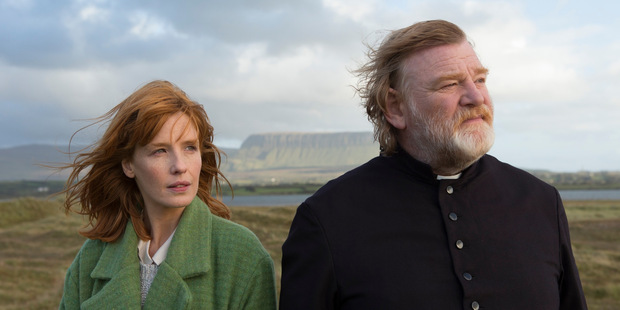 Kelly Reilly and Brendan Gleeson star in Calvary, set in the coastal village in Ireland.