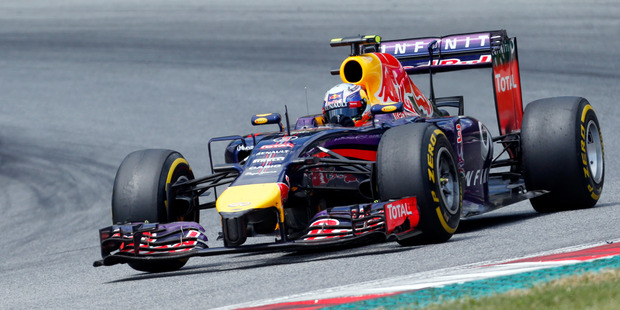 Red Bull driver Daniel Ricciardo of Australia during the Austrian Formula One Grand Prix race at the Red Bull Ring in Spielberg, Austria. Photo / AP