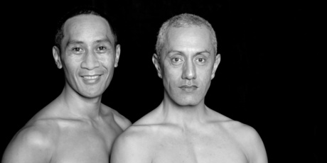 Apart from Taane Mete (left) and Tai Royal, the creative team in Okareka Dance Company's Mana Wahine show are all women.