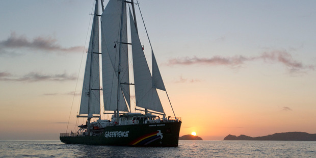 The Rainbow Warrior. Photo / Greenpeace / Nigel Marple