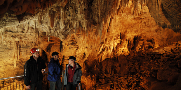 The Waitomo Caves have taken aeons to form; it takes a century for one cubic centimetre of rock to form.