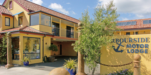 The Harbourside Motor Lodge overlooks Nelson Marina.