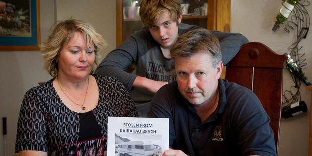 The Napier family found their missing caravan on Trade Me.
