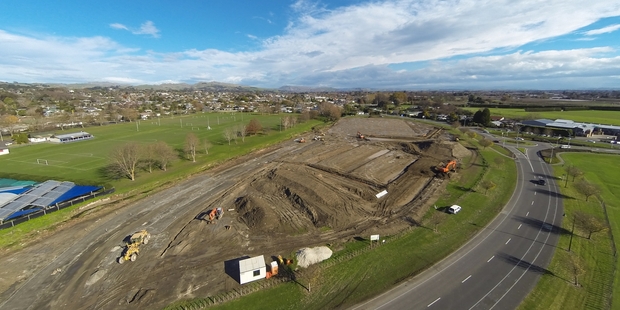Construction of a new BMX track in Havelock North is on schedule. Photo/Supplied