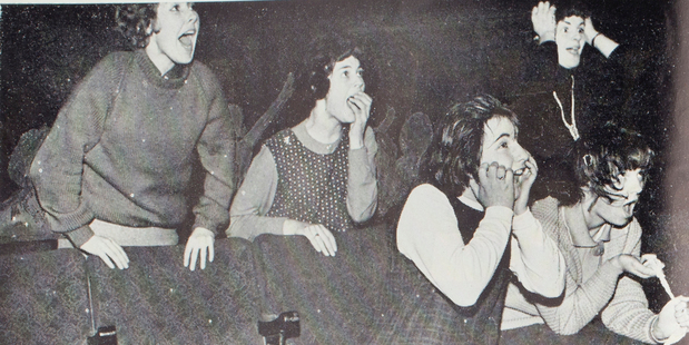 Beatles fans during the 1964 New Zealand Tour (John Baker colelction)