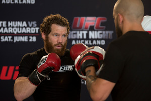 Nate Marquardt says he's "prepared for the best James Te Huna". Picture / Brett Phibbs