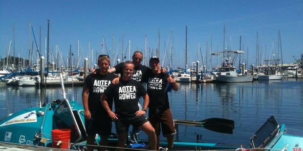 Team Pacific Rowers. From left, Sam Collins, James Wight, Fraser Hart and Colin Parker. Photo / Facebook