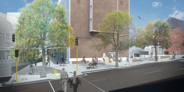 An artist's impression of the planned upgrade for Bledisloe Lane.