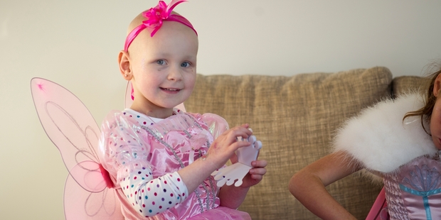 IN THE PINK: Alicia Steenson, who had a visit from the Make-A-Wish Foundation, loves dressing up in a princess dress, shoes and fairy wings.PHOTO/GEORGE NOVAK