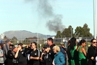 The view from the Hawke's Bay Regional Sports Park as a fire was reported in nearby Karaitiana St, Frimley, about noon yesterday. Photo/Paul Taylor The view from the Hawke's Bay Regional Sports Park as a fire was reported in nearby Karaitiana St, Frimley, about noon yesterday. Photo/Paul Taylor
