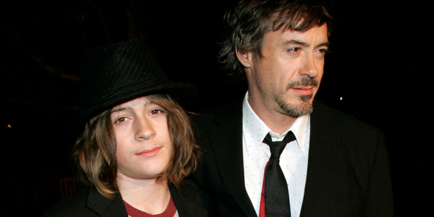 Robert Downey Jr with his son Indio in a photo taken in 2007. Photo/AP