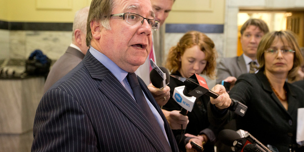 Foreign Affairs Minister Murray McCully during his press conference, over Malaysian diplomat Muhammed Rizalman Bin Ismail, at Parliament today. Photo / Mark Mitchell
