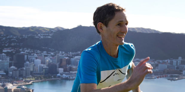 Nick White out for a training run up the slopes of Mt Victoria in Wellington. Photo / Mark Mitchell