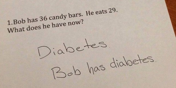 Literal answer to maths question.