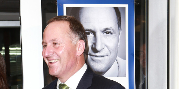 John Key at the launch of his book Key. The Unauthorised Biography.