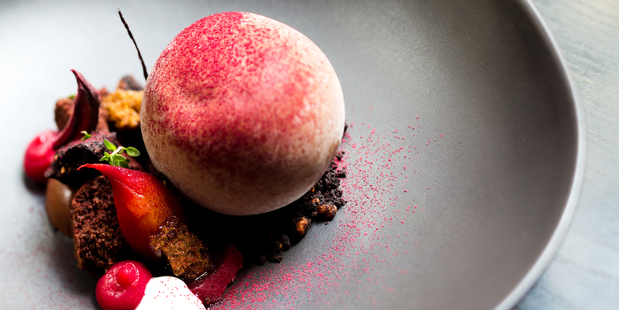 The Beetroot Valrhona Tainori on the degustation menu at Milse. Photo / Babiche Martens.