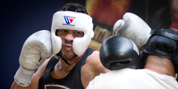 Joseph Parker has shed about six kilograms for his heavyweight clash against Brian Minto tomorrow night. Photo / Sarah Ivey.