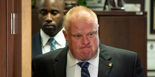 Rob Ford has returned to work after his stint in rehab. Photo / AP