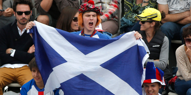 Uncertainty around the future of Britain's makeup is causing commercial property clients in Scotland to delay making key decisions. Photo / AP