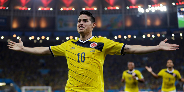 Colombia's James Rodriguez, one of the stars of this year's FIFA World Cup. Photo / AP