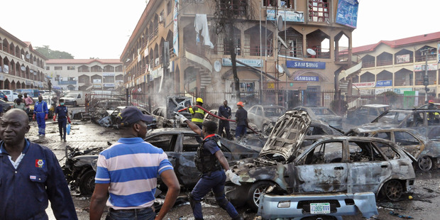 Boko Haram has been blamed for an explosion at a shopping mall in Abuja and various village attacks in the past week. Photo / AP
