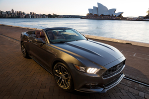 2015 Ford Mustang convertible. The Ford Mustang could take over the reins from the Falcon in the V8 Supercars championship after the Ford Australia stops production of the model. Photo / Supplied