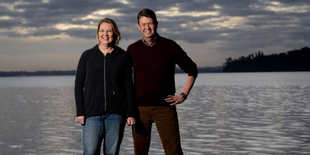 Labour Leader David Cunliffe and wife Karen Price. Photo / Richard Robinson.