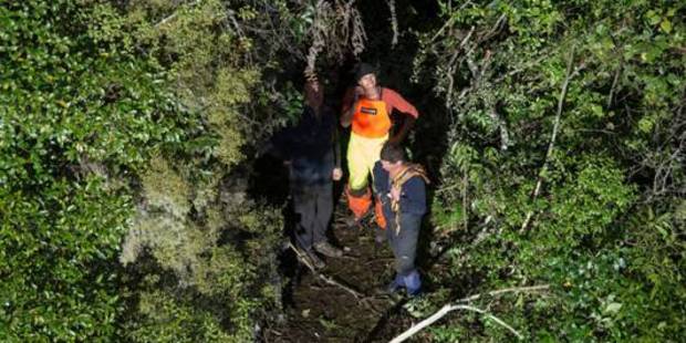 Rescue staff at the scene. PHOTOS: LandSAR/Police/Greenlea Rescue Helicopter
