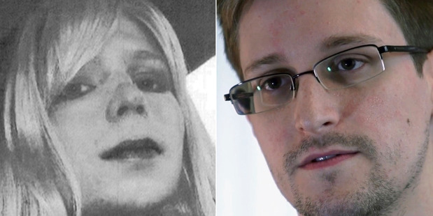 Chelsea Manning, left, and Edward Snowden. Photos / AP