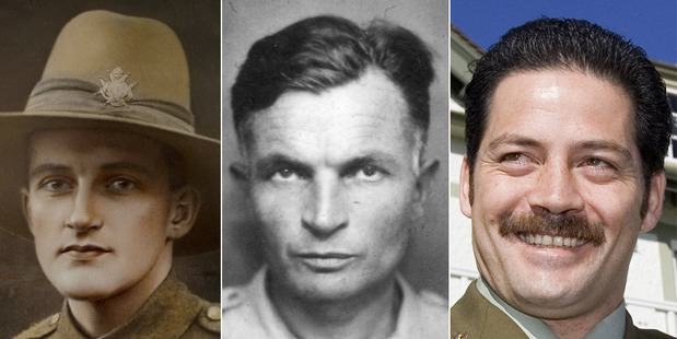 New Zealand's first VC winner Cyril Bassett, left, with later winners Charles Upham, centre, and Willie Apiata.