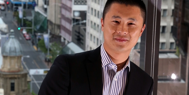 Frank Cui arrived here with limited English and encourages migrants to work on improving that as a first step. Photo / Jason Oxenham