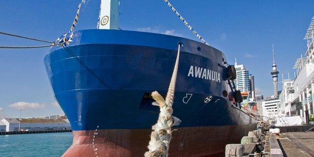 As the Awanuia approached Marsden Pt on April 16, a kayaker paddled across the oil tanker's bow. Photo / NZPA