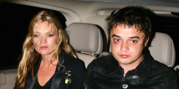 Kate Moss with ex Pete Doherty. Photo / Getty Images
