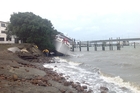 WRONG PLACE: Strong winds caused this boat to crash into rocks in Tauranga Harbour.PHOTO/SUPPLIED 090714SP60BOP WRONG PLACE: Strong winds caused this boat to crash into rocks in Tauranga Harbour.PHOTO/SUPPLIED 090714SP60BOP