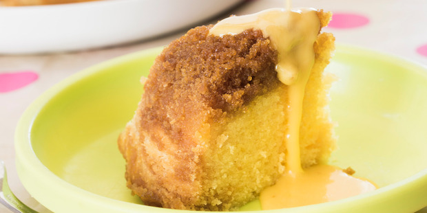 Try out the recipe for this delicious upside-down golden syrup pudding.