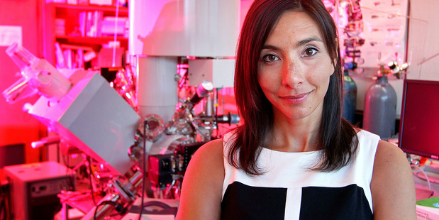 Dr Michelle Dickinson is fascinated by science, flying and very, very small things. Photo / Doug Sherring