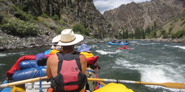 Take an oar boat down the deceptively calm Middle Fork of the Salmon River, which thrills with more than 80 rapids. Photo / Rob McFarland