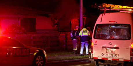 Emergency services attend the Maranui Road fire.