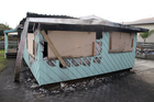 House destroyed by fire, Maranui Street Mount Maunganui. House destroyed by fire, Maranui Street Mount Maunganui.