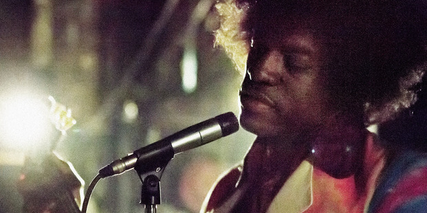 Andre 3000 of Outkast as Jimi Hendrix in movie 'Jimi: All is By Mine'.
