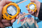 Bianca Donelley, left, and Jack Weston have swum into the Bay of Plenty record books. Bianca Donelley, left, and Jack Weston have swum into the Bay of Plenty record books.