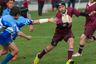 Rotorua Maroon's Jordan Tuakana-Hudson was class as his side dispatched Whakatane in the Tai Mitchell third and fourth playoff yesterday. Photo/Stephen Parker Rotorua Maroon's Jordan Tuakana-Hudson was class as his side dispatched Whakatane in the Tai Mitchell third and fourth playoff yesterday. Photo/Stephen Parker